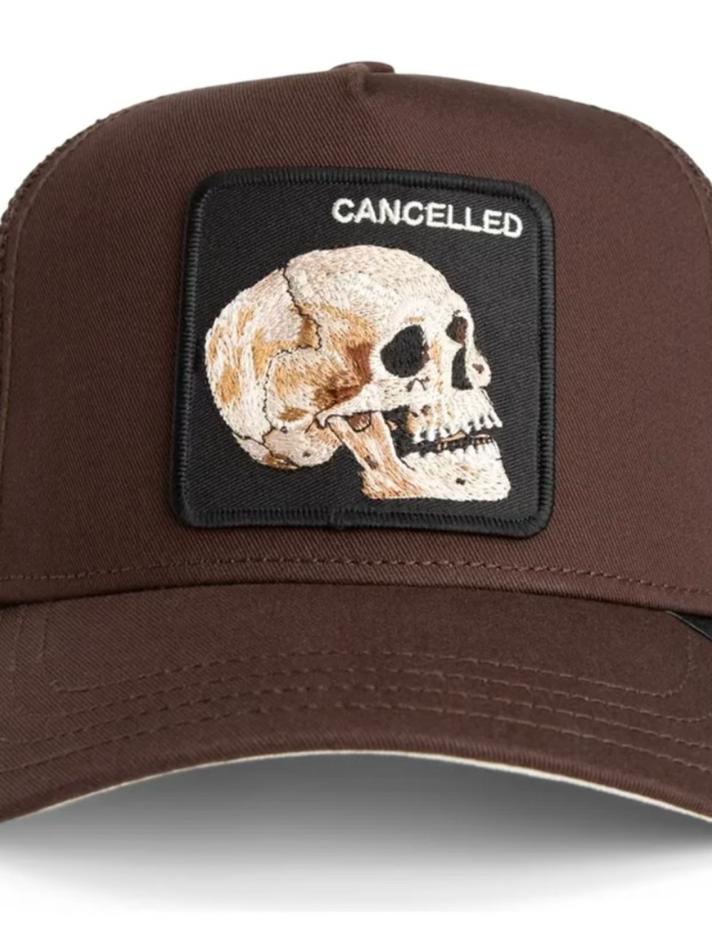 Goorin Bros. “The Cancelled Skull” Brown. Mesh SnapBack NWT.